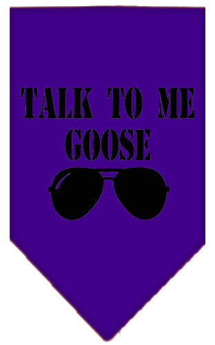 Talk to me Goose Screen Print Pet Bandana Purple Large